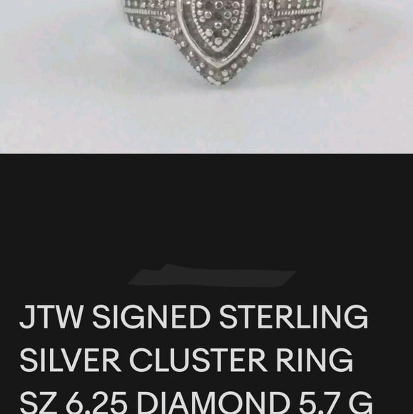 GENUINE 💎 Diamond ring. Marquise shape. Estate piece.  JTW SIGNED - Picture 6 of 7